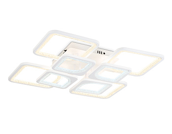 Светильник потолочный светодиодный с пультом FA4423/4+4 WH белый 150W 3000K+6400K/4200K/6400K+3000K 580*580*120 (ПДУ ИК) Ambrella Light