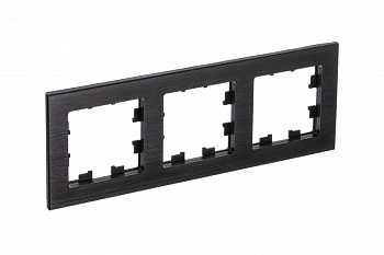 ATLASDESIGN NATURE Рамка 3-постовая металл оникс Schneider Electric