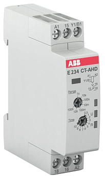 Реле времени CT-AHD.12 модульное (задержка на отключ.) 24-48B DC, 24- 240B AC (7 временных диапазоно
