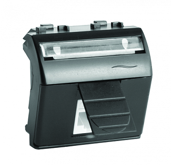 USB 3.0 со шторкой, Brava, черная, 2мод DKC