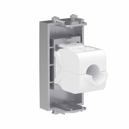 Компьютерная розетка RJ-45 без шторки модульная, кат.6, "Avanti", "Закаленная сталь", 1 модуль DKC