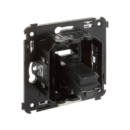 HDMI розетка одинарная в стену, тип А-А, "Avanti", "Черный матовый" DKC