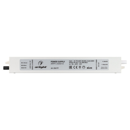 Блок питания ARPV-24040-D 24V, 1.7A, 40W IP67 Arlight