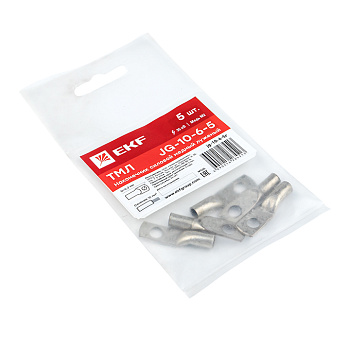 Наконечник силовой медный луженый JG-10-6-5 (ТМЛ) (5шт) PROxima EKF