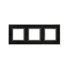 Рамка из натурального стекла, "Avanti", черная, 3 поста (6 мод.) DKC