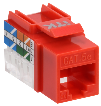ITK Модуль Keystone Jack кат.5E UTP 110 IDC 90град красный