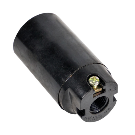 Патрон карболитовый подвесной Е14 черн, PROxima EKF