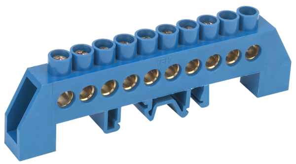 Шина N "ноль" в комбинированном DIN-изоляторе типа "Стойка" ШНИ-8х12-10-КС-С IEK