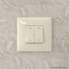 Переключатель двухклавишный в стену, "Avanti", "Ванильная дымка" DKC