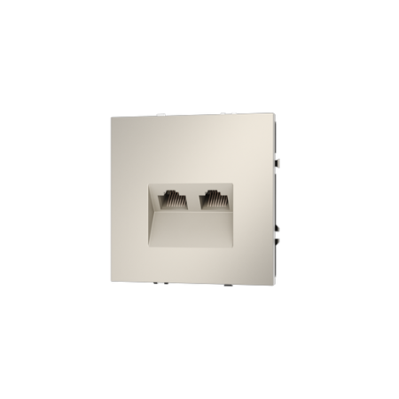Розетка компьютерная встраиваемая Voltum S70 двойная RJ45+RJ45 КАТ.6, (кашемир)