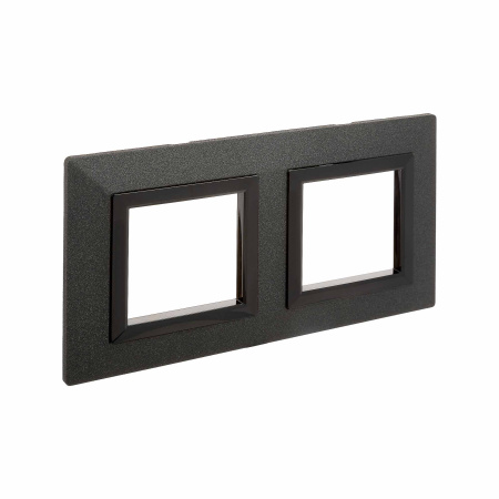 Рамка из металла, "Avanti", графитовая, 2 поста (4 мод.) DKC