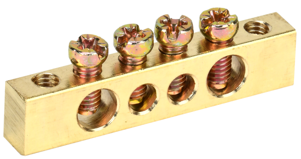 Шина PEN "земля-ноль" 6х9мм 4/2 (4группы/крепеж по краям) IEK