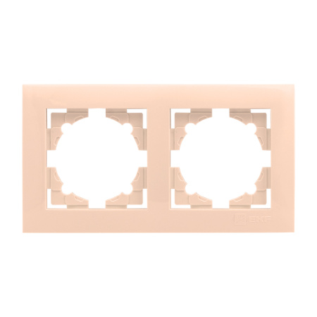 Валенсия Рамка 2-местная кремовая EKF