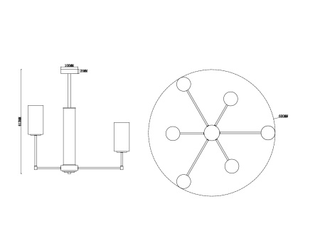 Люстра 6*E14 60Вт Хром IP20 Agnes FR5184PL-06CH Freya