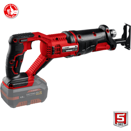 18В, без АКБ, в коробке, пила сабельная. СПЛ-185 ЗУБР