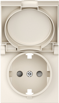 Donel A07 матовый кремовый накладка для розетки Schuko с заземлением, с крышкой, 16A 250 В~, серия DB