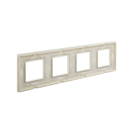 Рамка из натурального стекла, "Avanti", светло-зеленая, 4 поста (8 мод.) DKC