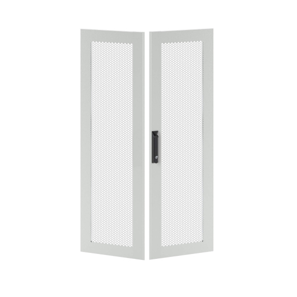 Дверь перфорированная двухстворчатая для IT-CQE 1400 x 600 RAL7035 DKC Дверь перфорированная двухстворчатая для IT-CQE 1400 x 600 RAL7035 DKC