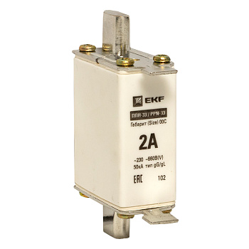 Плавкая вставка ППН-33 100/ 2А габарит 00С PROxima EKF