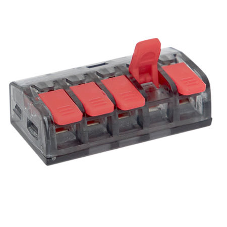 Клемма СМК 221-415 с рычагом 5 отверстий 0,2-4,0 мм2 блистер PROxima EKF