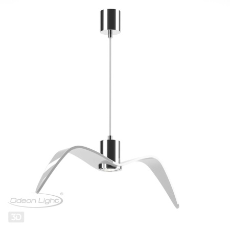 Подвес GU10 1*5W BIRDS белый/хром/стекло ODEON LIGHT