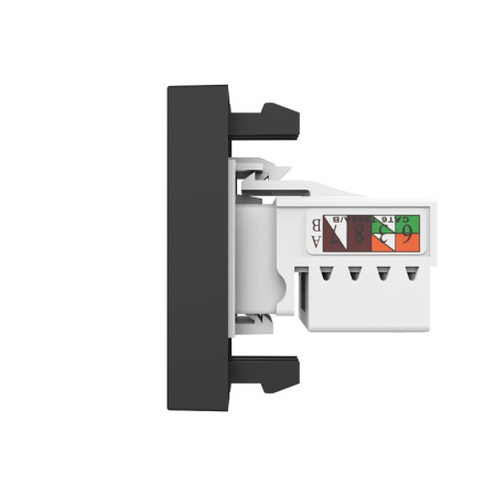 Розетка компьютерная RJ-45 черная (механизм) Livolo