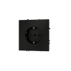 Розетка встраиваемая Voltum S70 с заземлением и защитными шторками, 16А, (черный матовый)