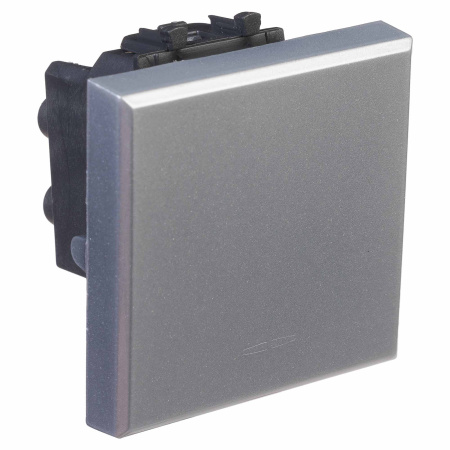 Перекрестный переключатель одноклавишный модульный, "Avanti", "Закаленная сталь", 2 модуля DKC