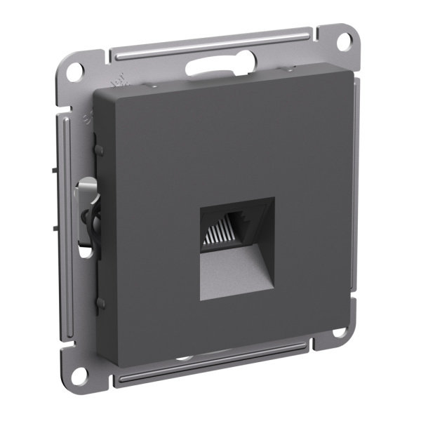 ATLASDESIGN Механизм розетки компьютерная RJ45, кат. 5Е базальт