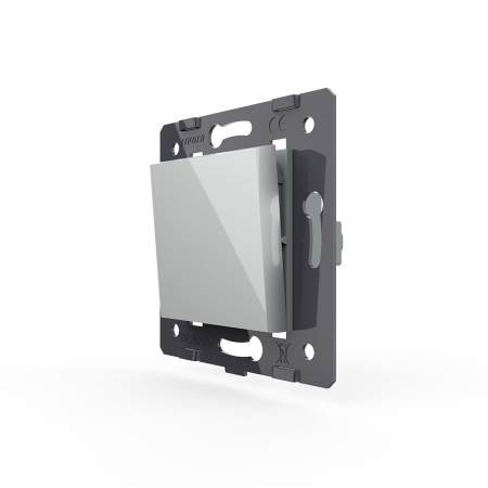 Одноклавишный механический выключатель, цвет серый (механизм) Livolo