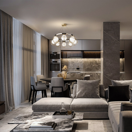 Подвесной светильник 8*G9 40Вт Золото и Хром IP20 Carcass MOD312PL-08GCH Maytoni