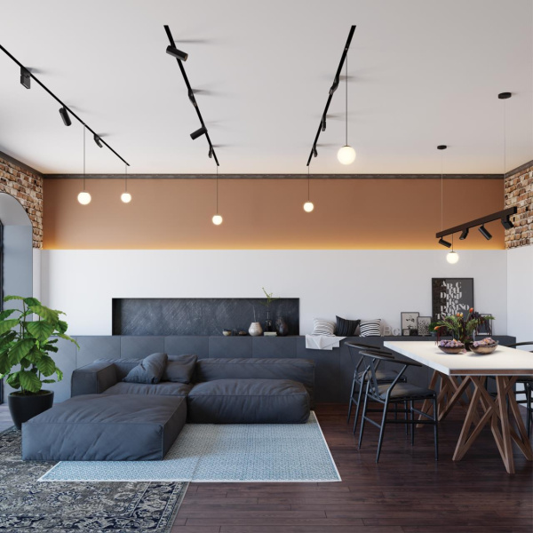 Трековый св-к димм.с ДУ,со сменой цв.темп.IP20 LED 3000~6500К 12W 48V черный FLUM D NOVOTECH