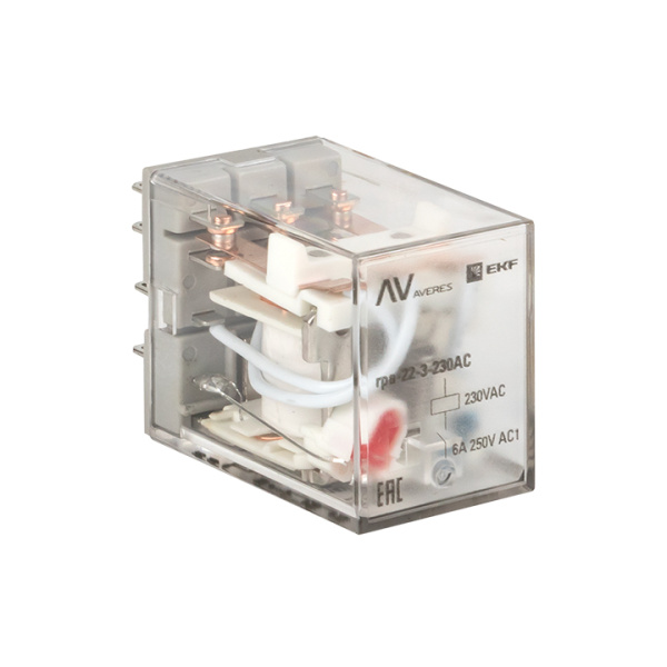Реле промежуточное RPA 22/3 6A 230В AC AVERES EKF