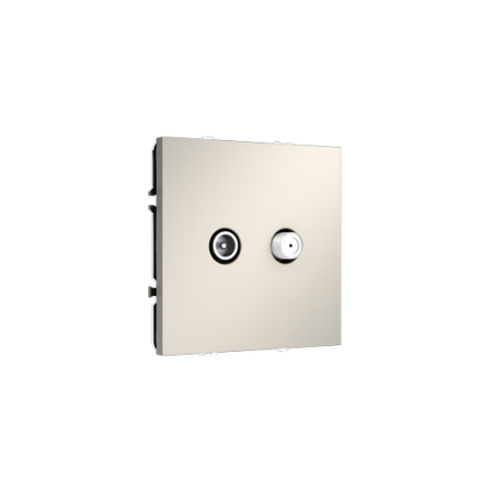 Розетка телевизионная встраиваемая Voltum S70 оконечная TV+SAT, (кашемир)