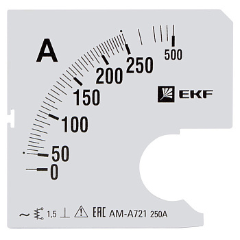 Шкала сменная для A721 250/5А-1,5 PROxima EKF