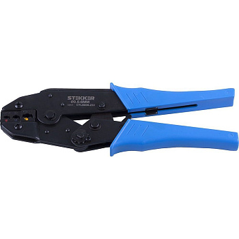 Кримпер STEKKER CTLS006-230 для обжима гильз и наконечников 0,5-6мм², красный