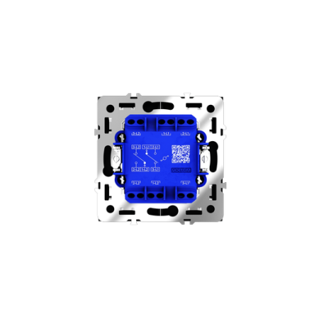 Проходной переключатель встраиваемый Voltum S70 двухклавишный 10А, (черный матовый)