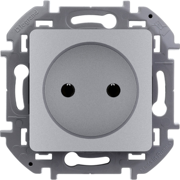 INSPIRIA Механизм розетки без лицевой панели СУ 1 мест 16А алюминий IP20 Legrand