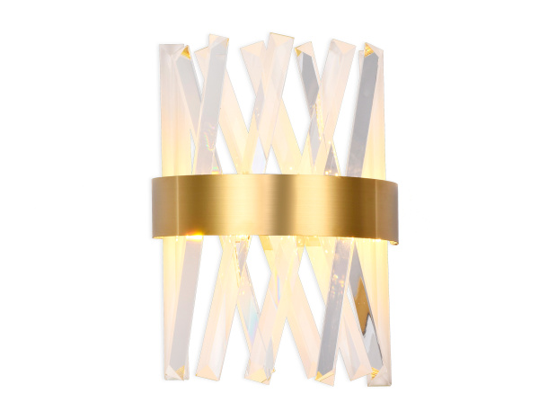 Настенный светодиодный светильник с хрусталем TR5324 GD/CL золото/прозрачный 24W 285*260*124 Ambrella Light