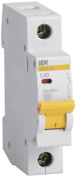Выключатель автоматический ВА МОД ВА47-29 1П 40А 4,5кА С IEK
