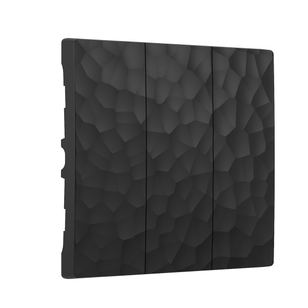 Набор клавиш для выключателя трехклавишного (черный) Hammer СУ IP20 Werkel