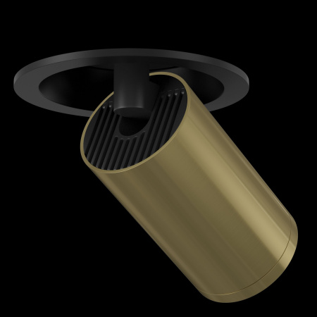 Встраиваемый светильник 1*GU10 10Вт Черный и Латунь IP20 FOCUS S C048CL-1BBS Technical