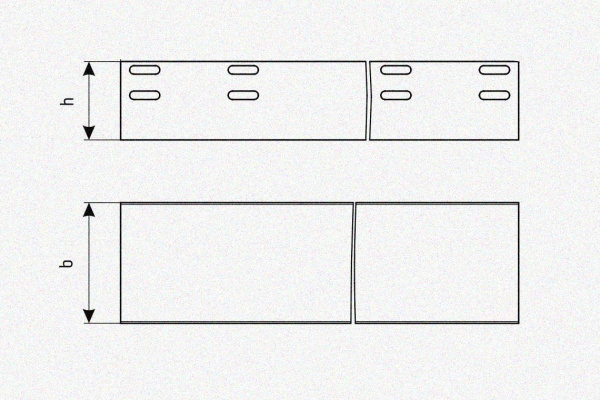 Лоток глухой ЛМГ 60х40х3000 УТ1,5, оцинкованный лист S1,0