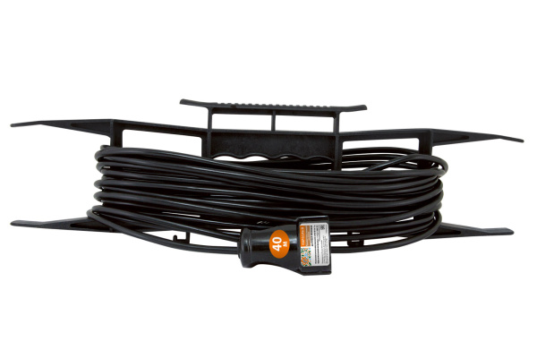 Удлинитель-шнур на рамке силовой народный У-11003 ПВС 1300 Вт б/з, 40м, штепс. гнездо TDM