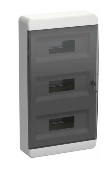 Корпус пластиковый ЩРН-П-36 IP41 черн. прозр. дверь TEKFOR  IEK