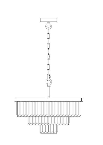 Подвесной светильник 7*E14 40Вт Хром IP20 Revero MOD085PL-07CH Maytoni