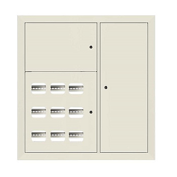 Щит этажный 9 кв, RAL9002 3 окна в ряд по гориз, (1000х950х150) PROxima EKF