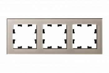 ATLASDESIGN NATURE Рамка горизонт/вертик 3 пост . органическое стекло шампань IP20 Schneider Electric