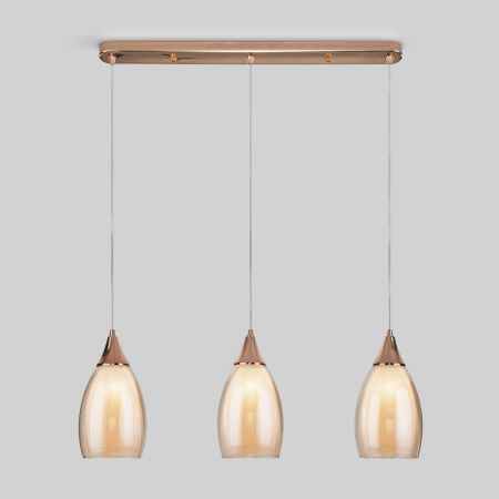 Подвесной светильник со стеклянными плафонами 3*E14 15Вт золотой IP20 Cosmic (50285/3 золото) Eurosvet