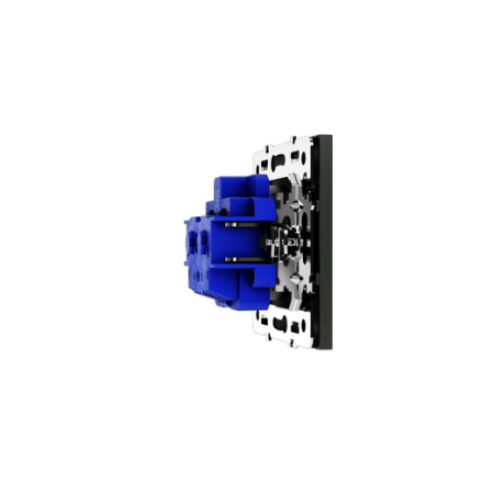 Розетка встраиваемая Voltum S70 с заземлением 16А, (титан)